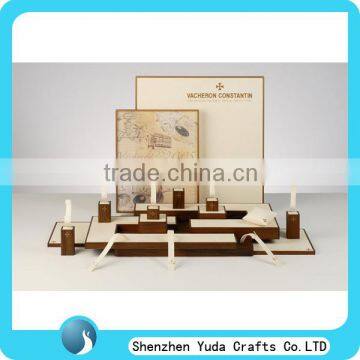 High quality handmade MDF watch display, c ring watch stand, c-clip watch counter