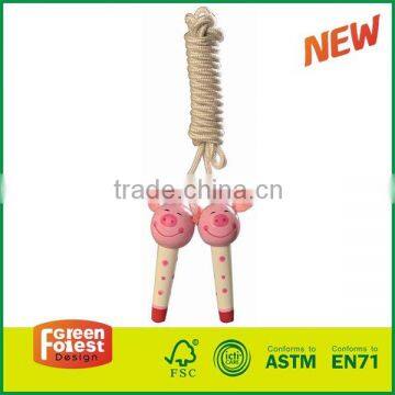Rope with Wooden Handle Skipping Rope