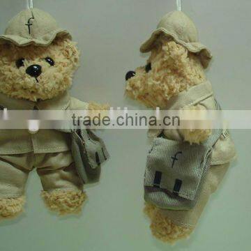 10cm Plush Bear Postman Key Ring