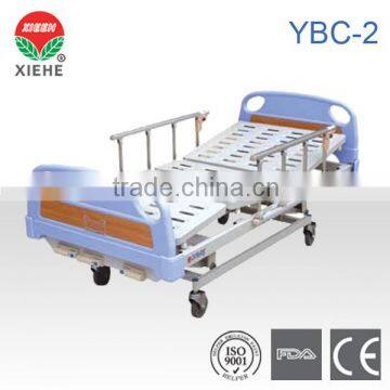 Three Functions ABS Headboard Manual Hospital Bed