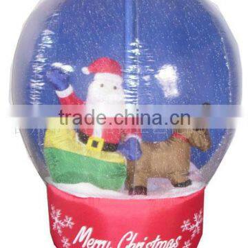 Air blown Snow globe w/santa