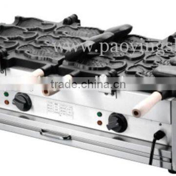 (3 in 1) 6pcs Fish Waffle Commercial Non-stick 110v 220v Electric Icecream Taiyaki Machine + Batter Dispenser + Stuffing Scoop photo-2