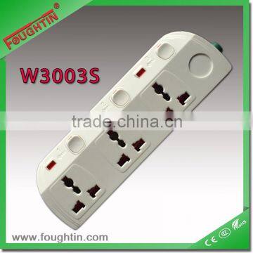 3WAY MULTI SOCKET WITH SWITCH AND LIGHT