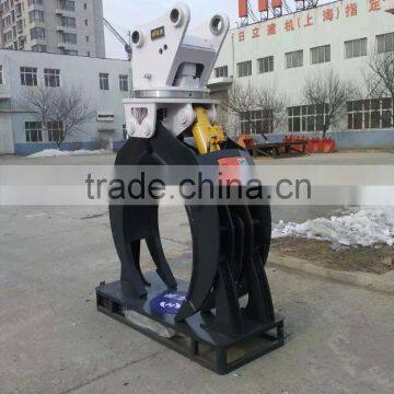 Hitachi ZX35U supply DOOSAN HITACHI mechanical log grapple and hydraulic wood grapple for excavator