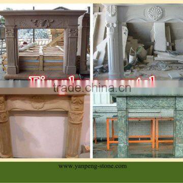 decorative stone fireplace mantel