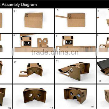 Virtual Reality VR Google Glasses Google Cardboard 3D Glasses for Mobile Phone 5.0 Screen + Adjustable Head Mout Strap Belt photo-4