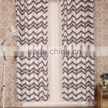 T/C Polyester and Cotton Fabric geometry Printed Curtain Panel Drapes Drapery