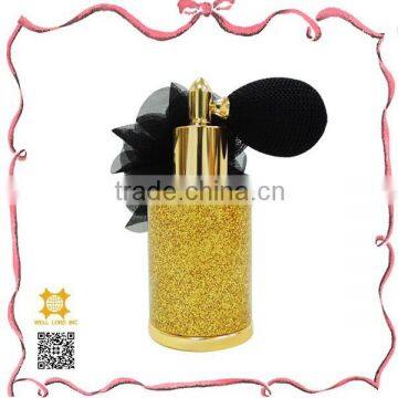 New arrival romantic glitter bulb perfume sprayer golden wedding souvenirs