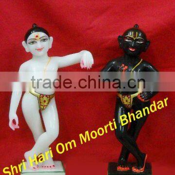 Marble Krishna Balram Statue