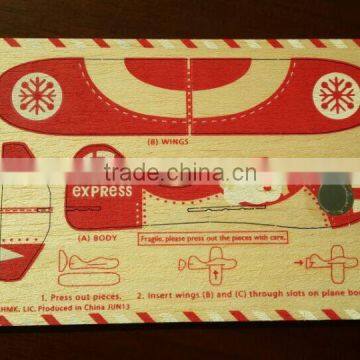 Custom Made Balsa Wood Glider Teaching Material Airplane OEM Glider Sheet OEM Gift Puzzle Wood Carved Airplane photo-3