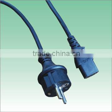 Euro vde 2pin waterproof IP44 electrical plug to iec c13 connector