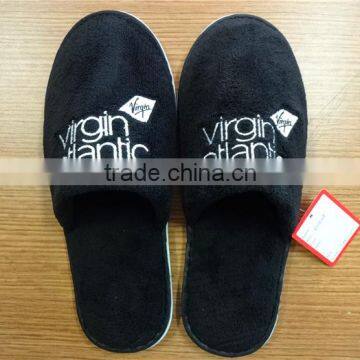 black hotel slippers for 5 star hotel