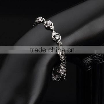 Hot Selling Solitaire Cubic Zirconia Charm Bracelet Length Adjustable Jewelry photo-5