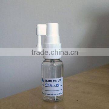 15ml PET Pharmaceutical Oral Spray Bottle with Rotatable Long Nozzle