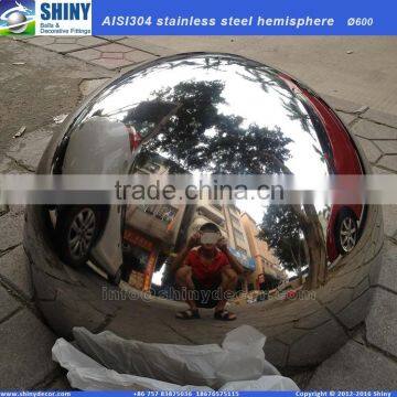 24 Inch Stainless Steel Hemisphere in Mirror Polished