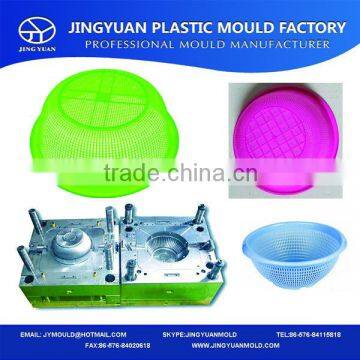 2014 China Taizhou hot sale round plastic washing basket mould/plastic rice sieve mould manufacturer