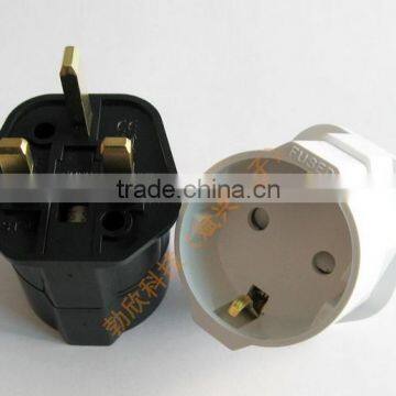 Best selling 250V European Germany France to UK conversion plug adaptors with CE&ROHS