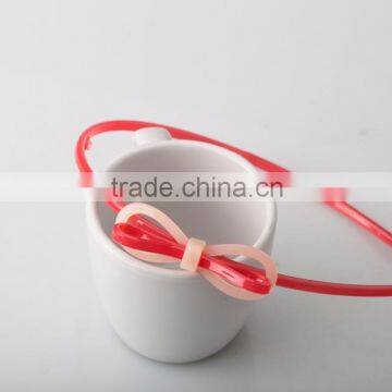 Handmade Bow Tie Hair Ornament for Girls Cheap Plastic Custom Headband Thin Hair Band With Teeth photo-2