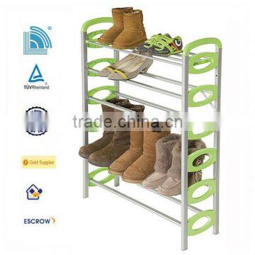 2014 Hot selling simple design easy to assemble clear plastic shoe rack