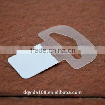 Self Adhesive Packing PVC Plastic Pet Hang Tab For Display Products