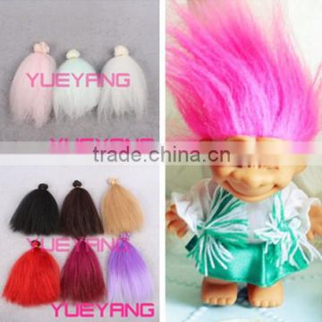 15cm long curly doll hair extension with all colors