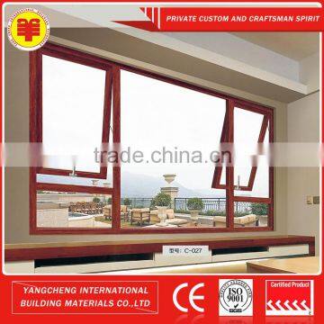 Style aluminum double layer glass window models with handle for living room