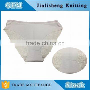 Europe Style White Colour Sexy Lace Milk Silk Briefs Panty Ladies Beautiful Undergarment photo-5