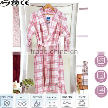 white pink grid fancy garment nightwear dress