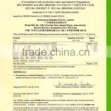Organic-certificate of Export & processing