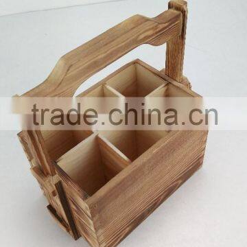 2016 Popular Six Grids Wooden Tea Box With Handle photo-2
