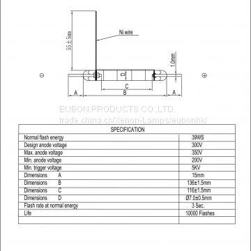Xenon Flash Tube-Linear IPl Lamp