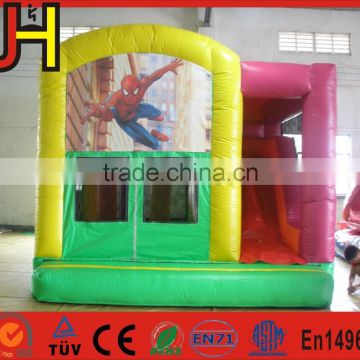 Cheap yellow and green color inflatable bounce combo on sale