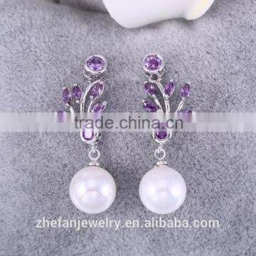 Woman african inspired jewelry drop pearl earring latest tops designs girls