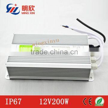 waterproof 12v 200w LED power driver with 2 years of warranty