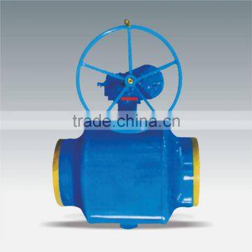 Hot Sale Large Worm Gear Forged Steel Fully 2000 psi Ball Valve