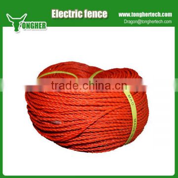 5.0mm diameter multi strands electric fence polywire for farm cattle fence