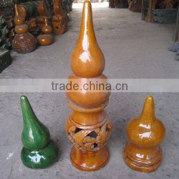 Antique material glazed garden gazebo roof finials for sale