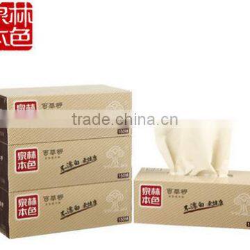 Tralin OEM box facial tissue100% Virgin Wheat Straw Pulp soft OEM box facial tissue