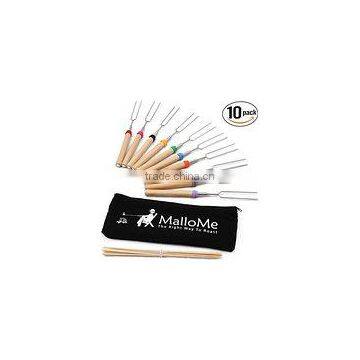 32 inch wooden handle telescopic marshmallow Roasting sticks