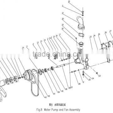 Supply Changchai 495 4L68 Water Pump Diesel Engine Parts