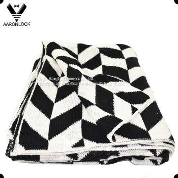 New Fashion Twill Jacquard Pattern Acrylic Blanket photo-3