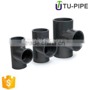 Industrial fittings UPVC Tee ASTM Sch80 for water supply