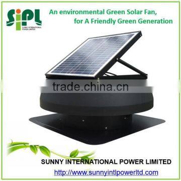 15 watt Inbuilt Solar Panel Powered solar roof exhaust fan strong wind power ventilation fan