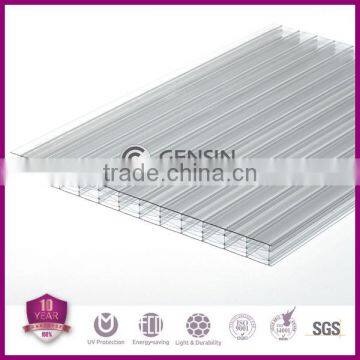 12/16/18mm 6-wall D Structure Multiwall Polycarbonate Sheet/Plastic Roof photo-2