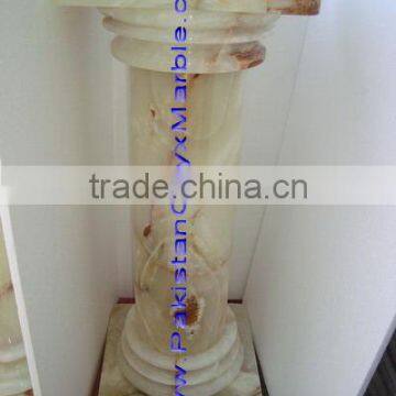 Natural Color WHITE ONYX PEDESTALS COLLECTIONS