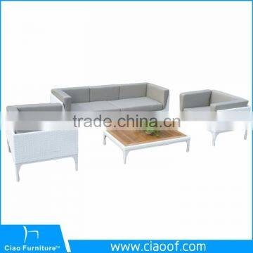 Latest Aluminum Frame Sofa Set PE Wicker Garden Furniture