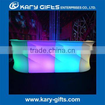 PE plastic led wave shape bar furniture counter table for led event use