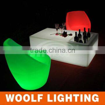 Biservice Nightclub Bar Used Flashing LED Rectangle Table With Cooler photo-5