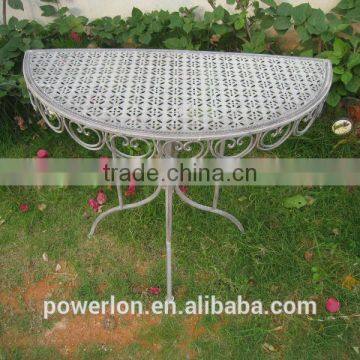 Antique Metal Corner Half Round Table In Uk photo-4