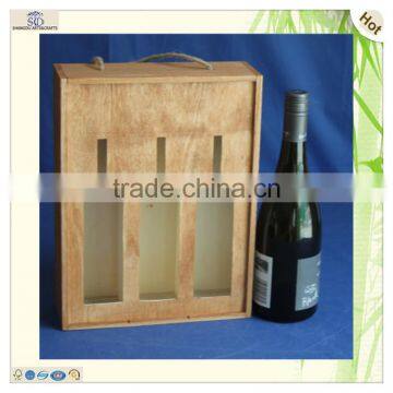 Classical Laser Engraving Pattern Drawer Wooden Wine Box photo-5